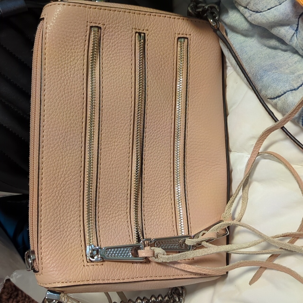 Rebecca minkoff pink mini 5 zip crossbody
